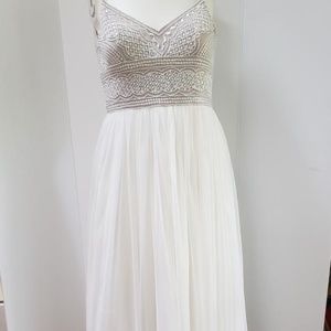 Adrianna-Papell Long sequins and beaded gown